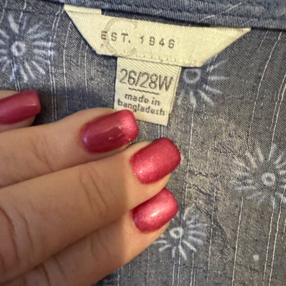 CATO BLUE V-NECK TOP  PLUS SIZE: 26/28 EUC - Picture 6 of 7